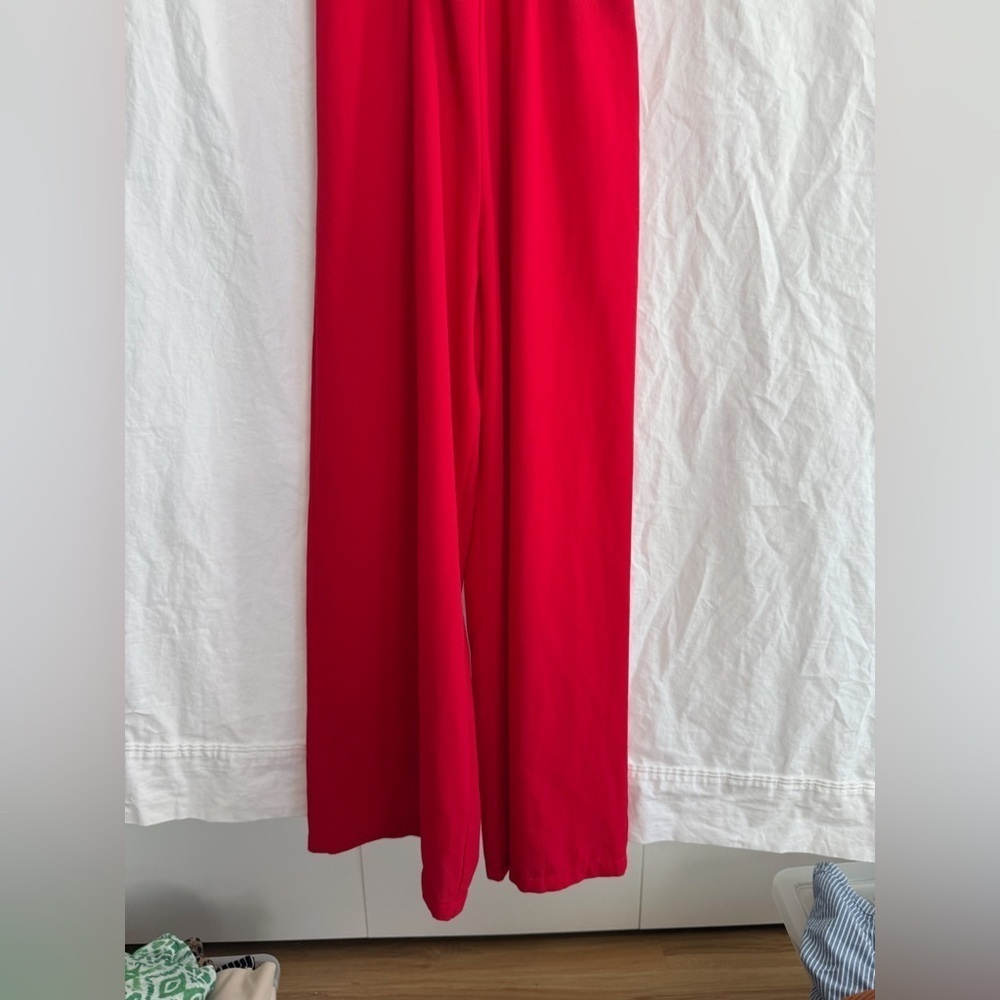 H&M ankle length Elegant Red Jumpsuit Size 6 - Picture 12 of 14